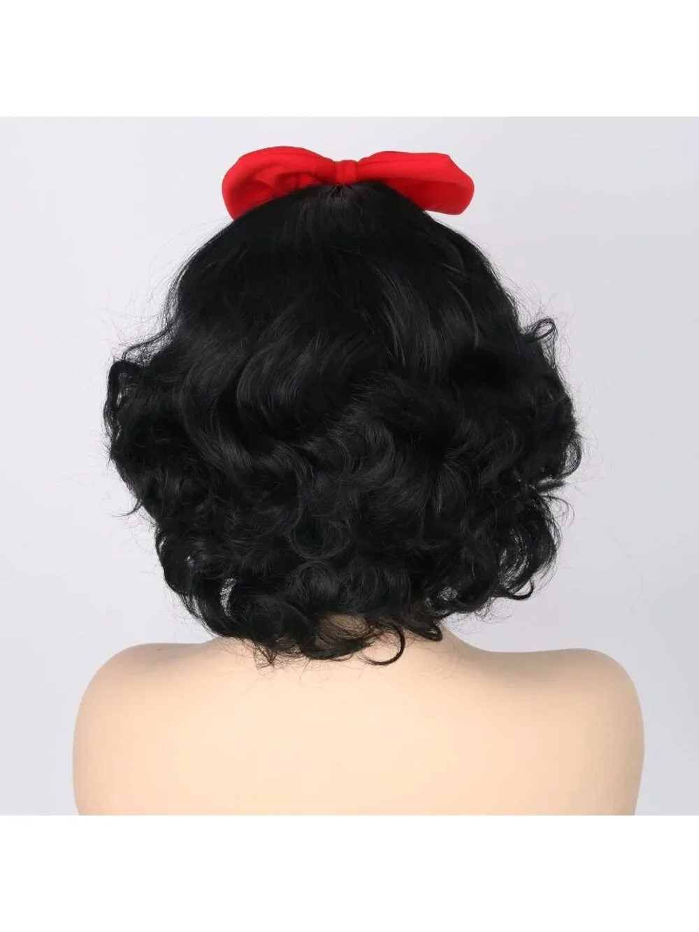 Women's Black 1B Short Cosplay Halloween Costume Wig With Necklace Earrings